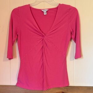 Lilly Pulitzer Fuchsia V-Neck Blouse